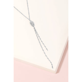 Long Braided Lariat Chain Necklace
