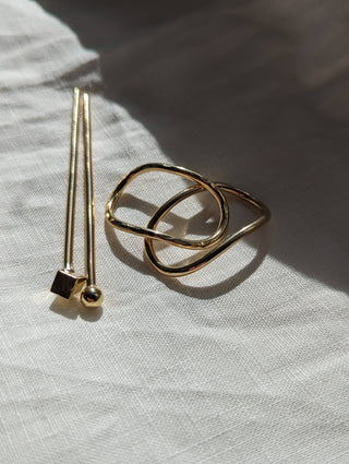 Brass Mini Hairpin: Smooth / Sphere
